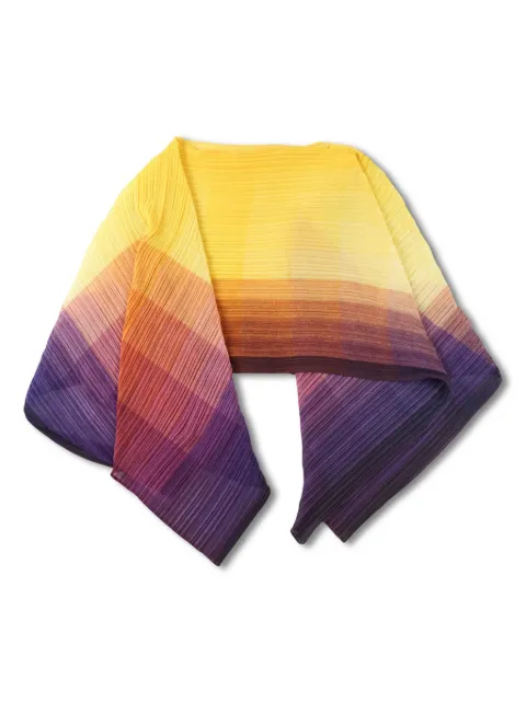 Pleats Please Issey Miyake ombre pleated scarf