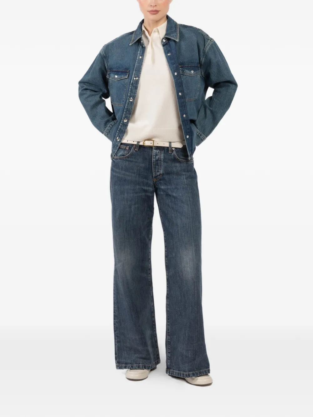 Jeanerica low-waist flared-leg jeans - Blauw