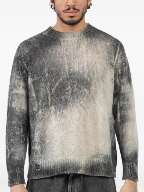 Avant Toi distressed crew-neck sweater