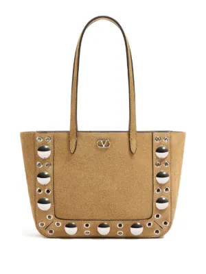 Valentino Garavani ミニ ロックスタッズ トートバッグ | ブラウン