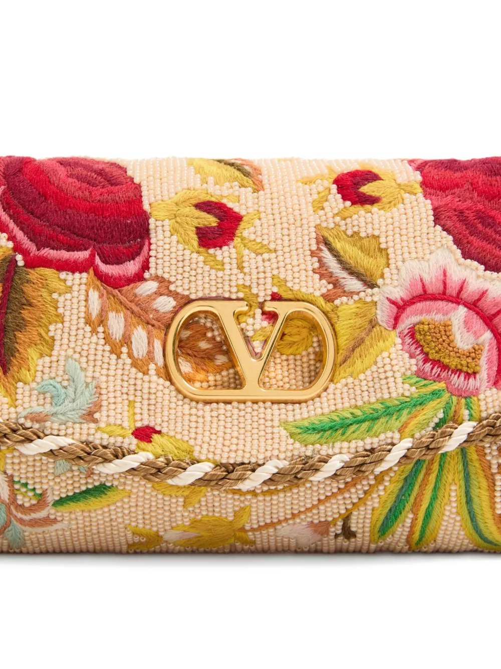 Valentino Garavani VLogo clutch Beige