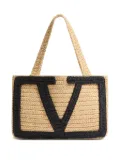 Valentino Garavani medium Viva Superstar raffia tote bag - Neutrals