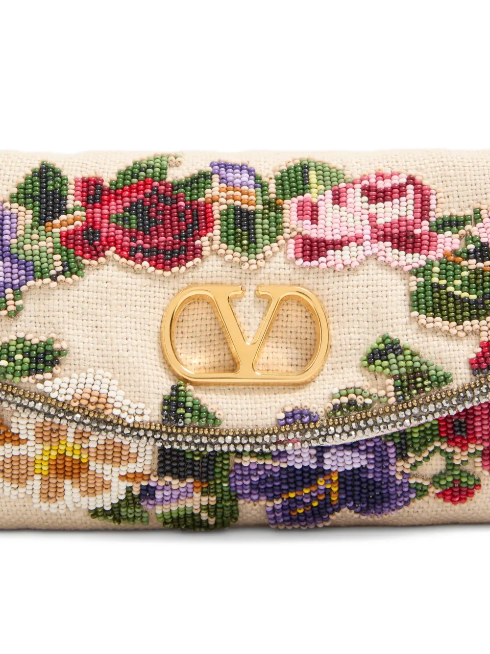 Valentino Garavani VLogo clutch Beige