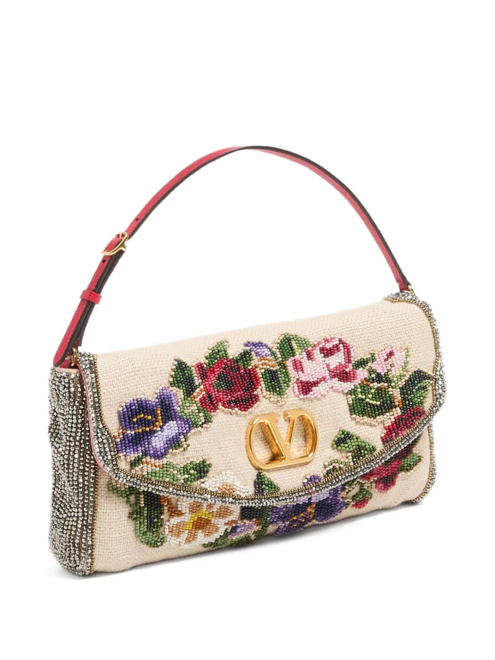 Valentino Garavani VLogo clutch Beige