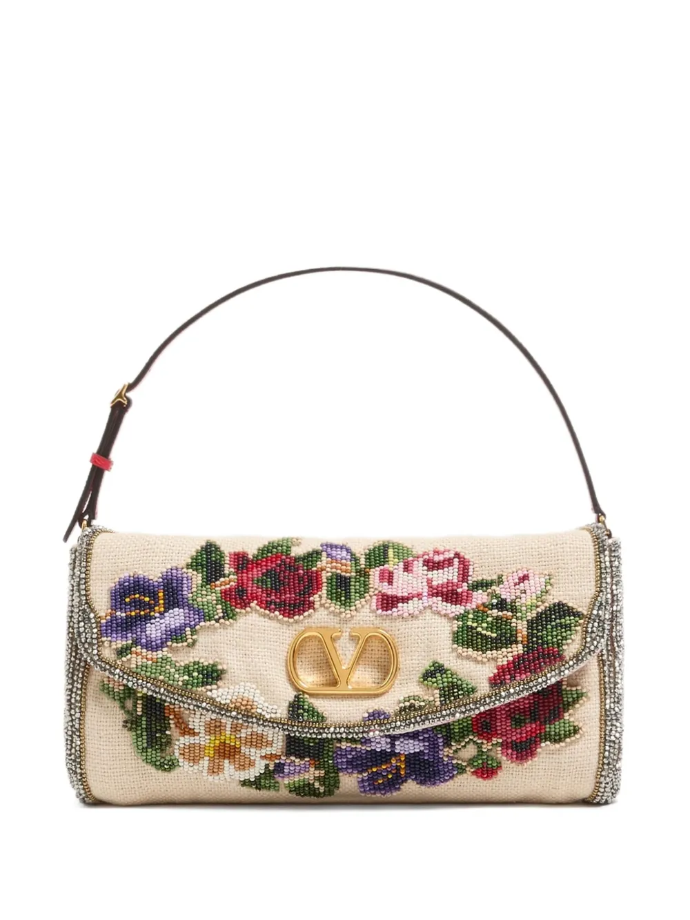 Valentino Garavani VLogo clutch Beige