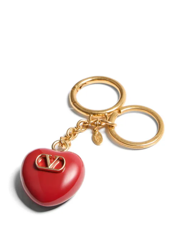 Valentino Garavani Coeur Royal Bag Charm With Key Ring In Metal