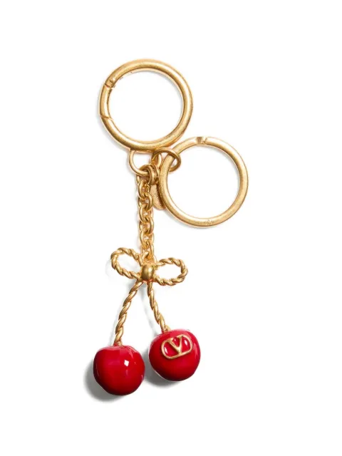 Valentino Garavani Chez Valentino metal and enamel bag charm with key ring