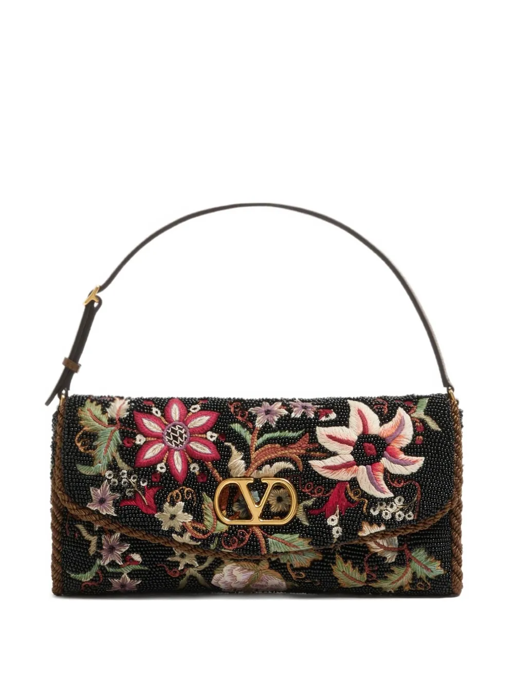 Valentino Garavani ヴェイン ソフト ショルダーバッグ S - ブラック Valentino Garavani ヴェイン ソフト ショルダーバッグ S - ブラック