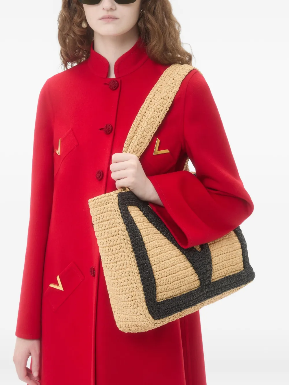 Valentino Garavani large Viva Superstar raffia tote bag | Image 2