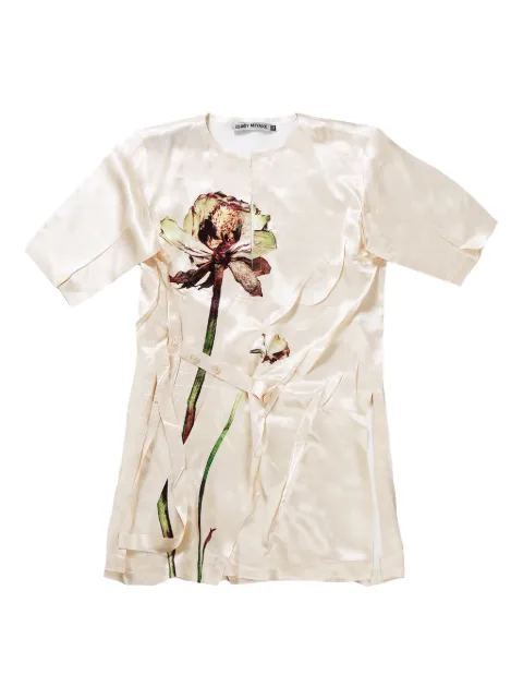 Issey Miyake satin-finish top 