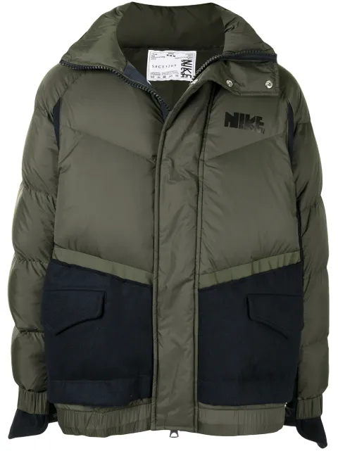 Nike chamarra capitonada con diseño de dos tonos