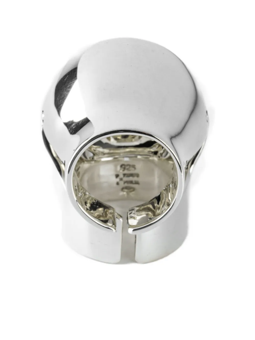 Parts Of Four Sterling Silver X Fangophilia Joint Bands Diamond Ring In Metallic