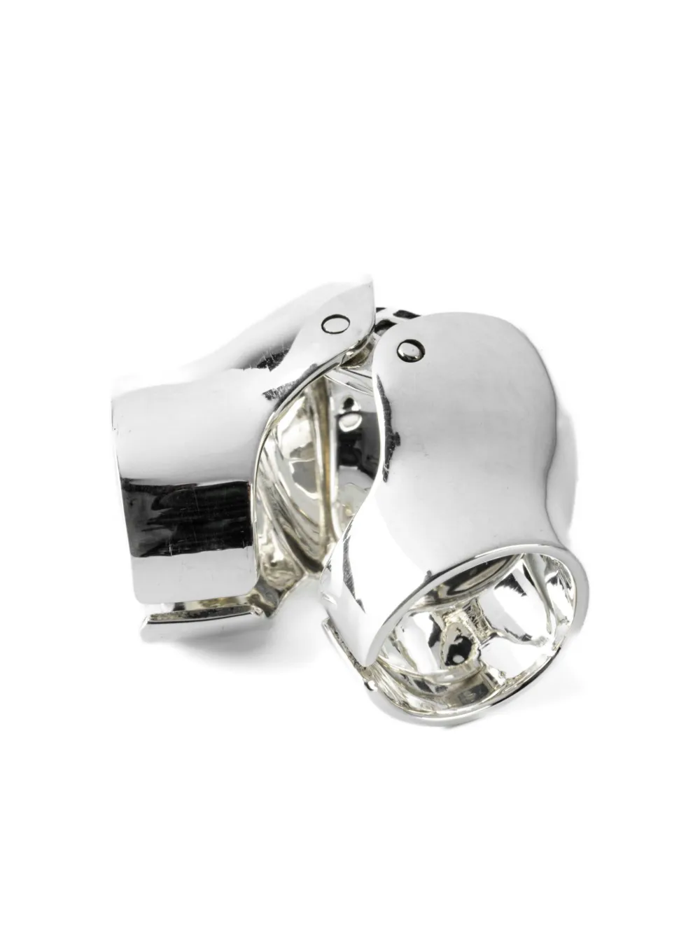 Parts Of Four Sterling Silver X Fangophilia Joint Bands Diamond Ring In Metallic