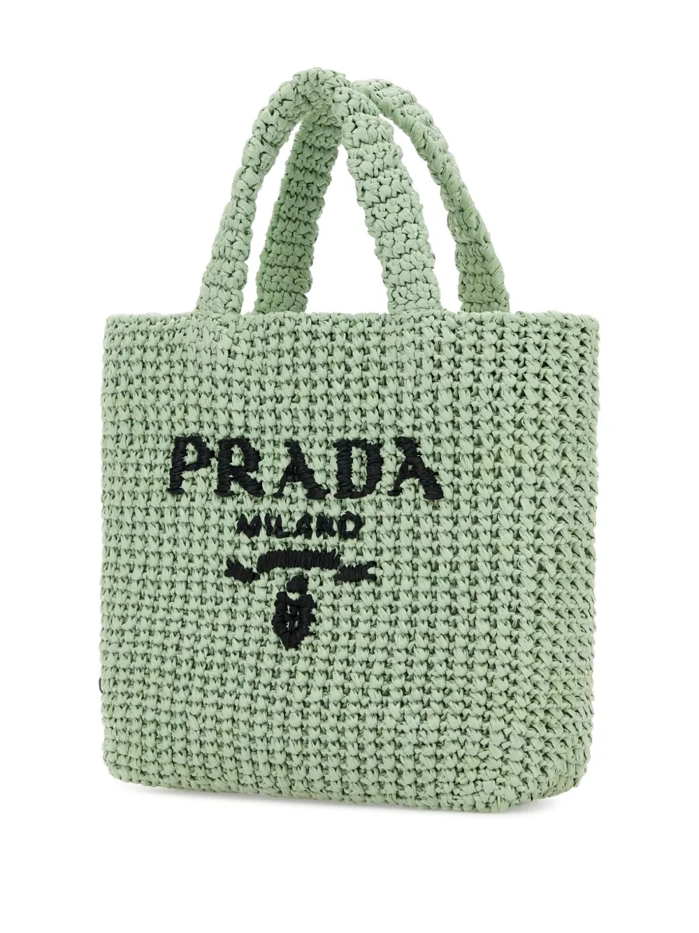 Prada Kleine gehaakte shopper Groen