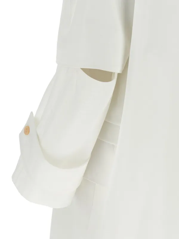 Max Mara Baba Trench Coat | White | FARFETCH ID