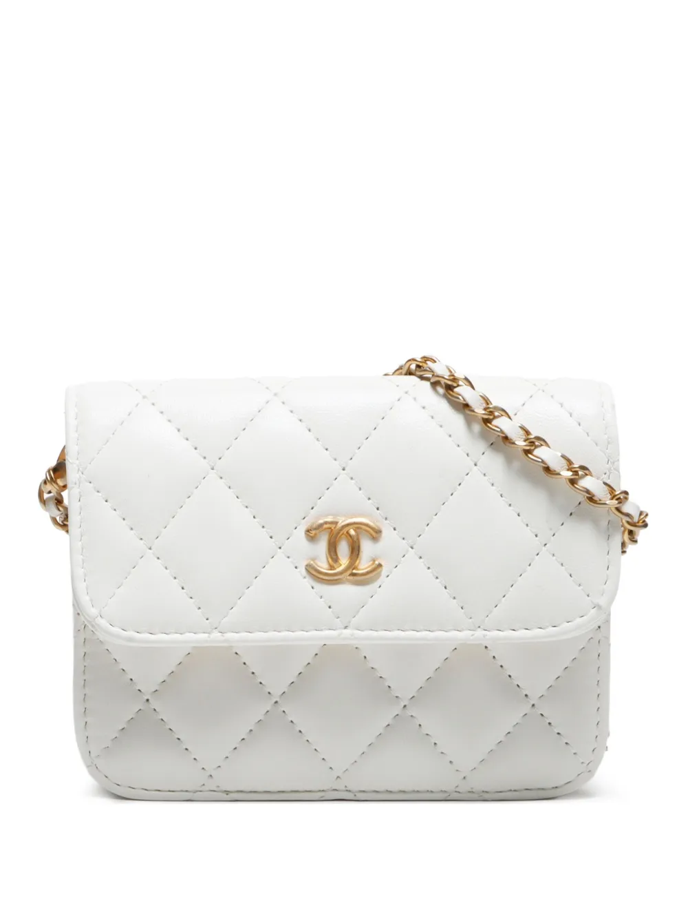 CHANEL Pre-Owned 2021-2022 small Matelasse handbag | White | Image 1
