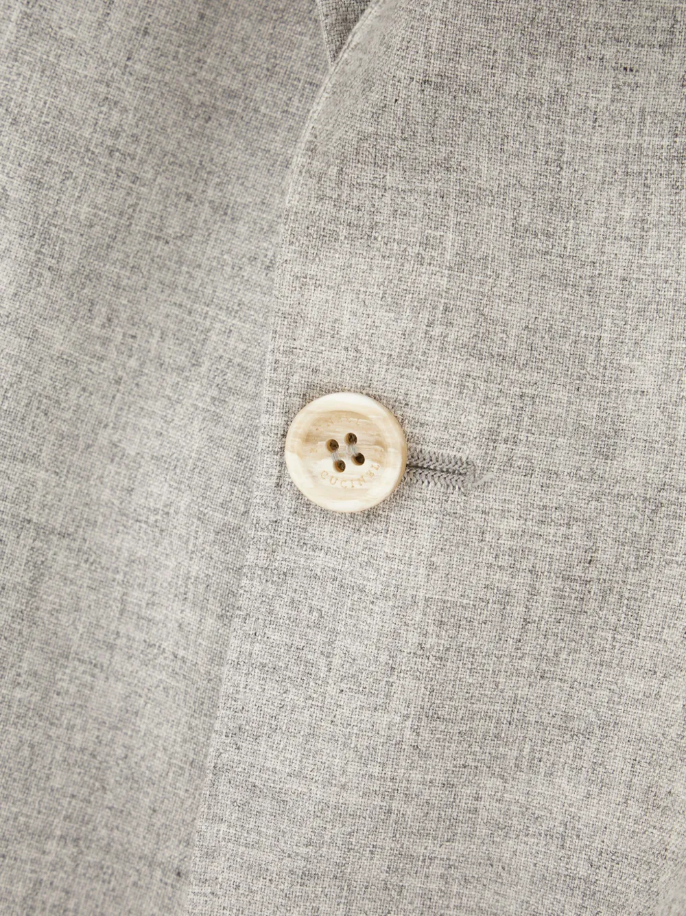Brunello Cucinelli Blazer met enkele rij knopen Grijs