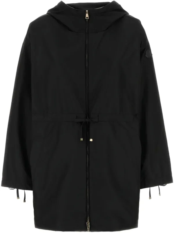 【MONCLER】SAVERNE HOODED JACKET Moncler Saverne Jacket | Black | FARFETCH