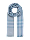 Burberry checked scarf - Blue