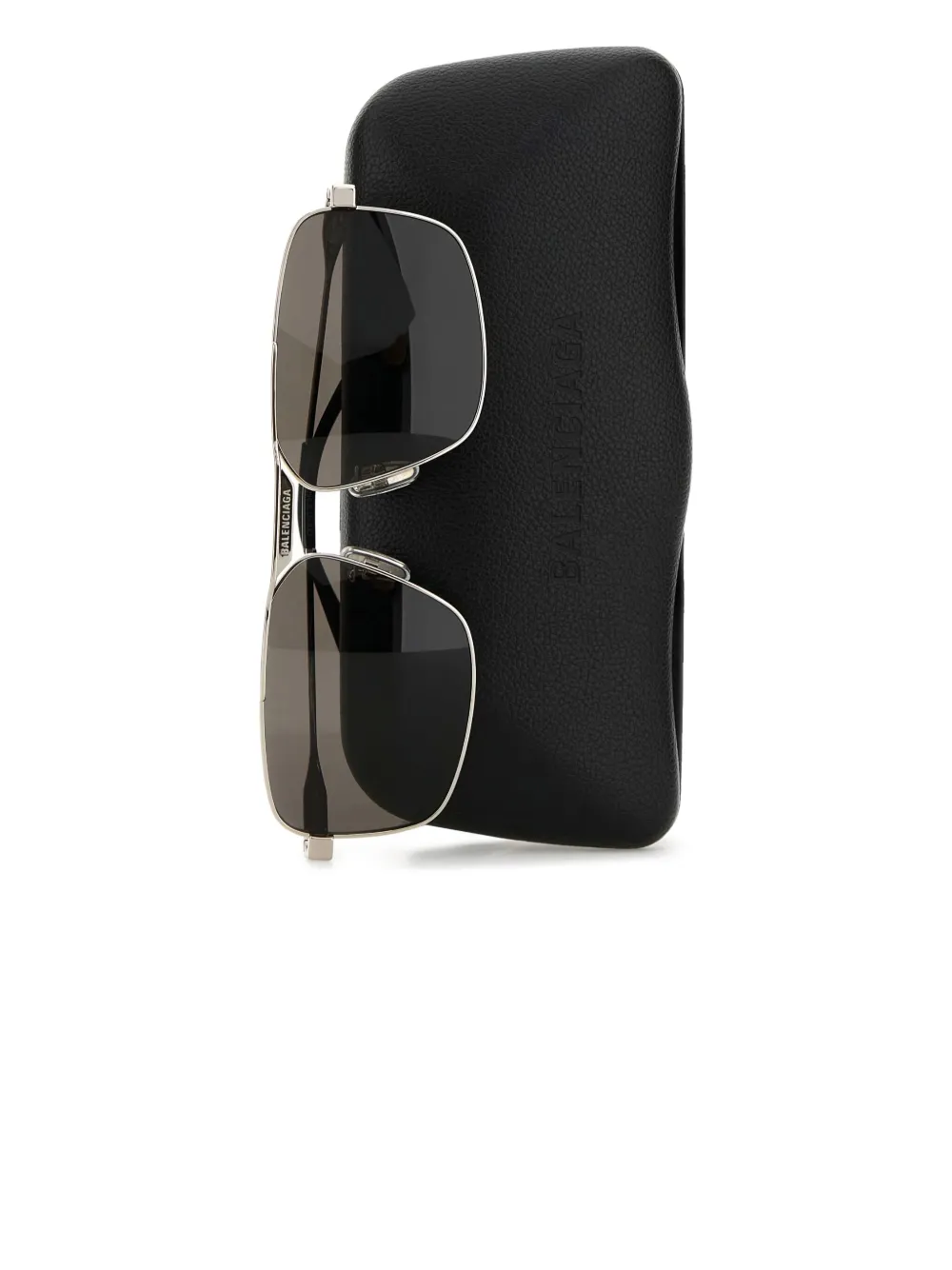 Balenciaga Zonnebril met gegraveerd logo Zilver