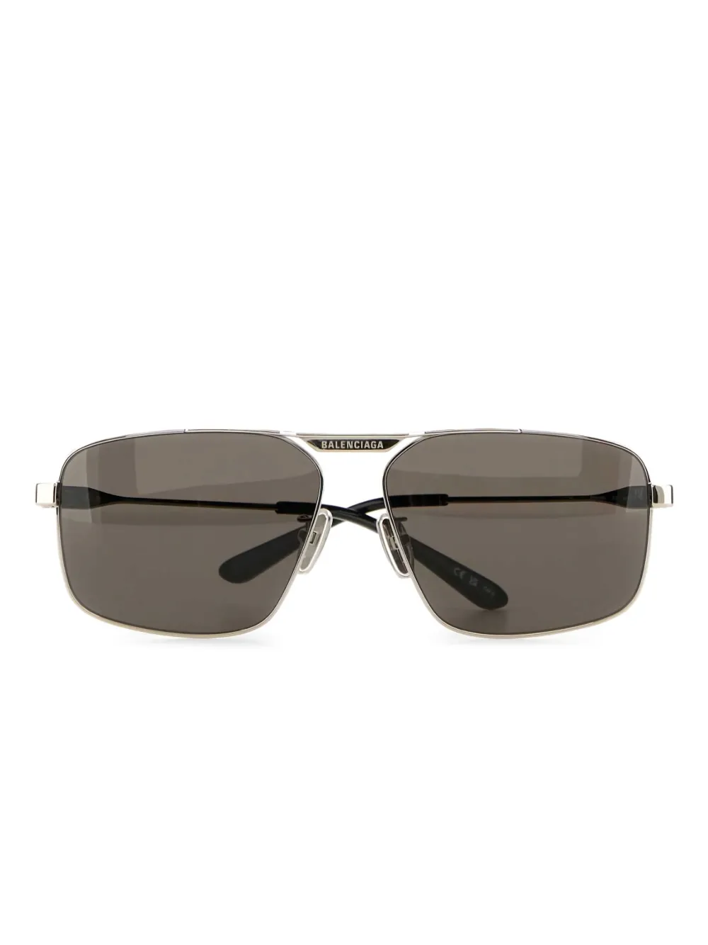 Balenciaga Zonnebril met gegraveerd logo Zilver