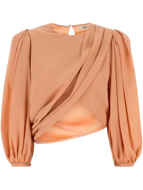 Chloé draped-detail blouse
