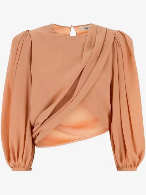 Chloé draped-detail blouse