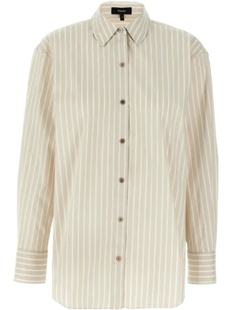 Theory striped button-up shirt