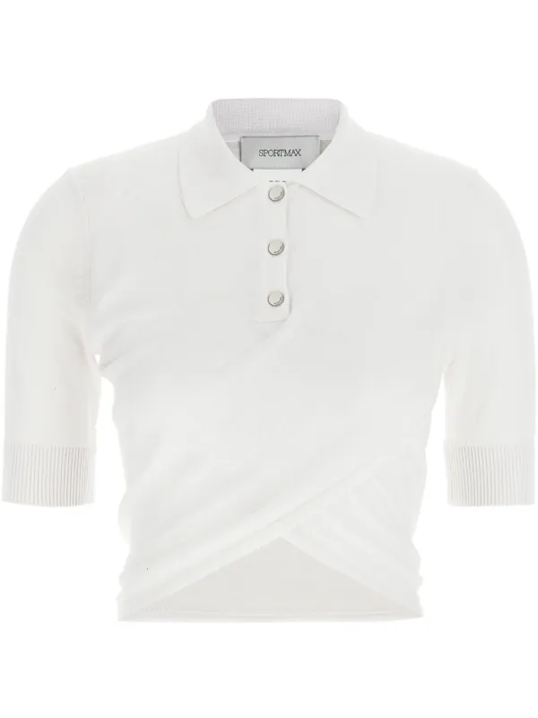 Sportmax Shaker Polo Top in White