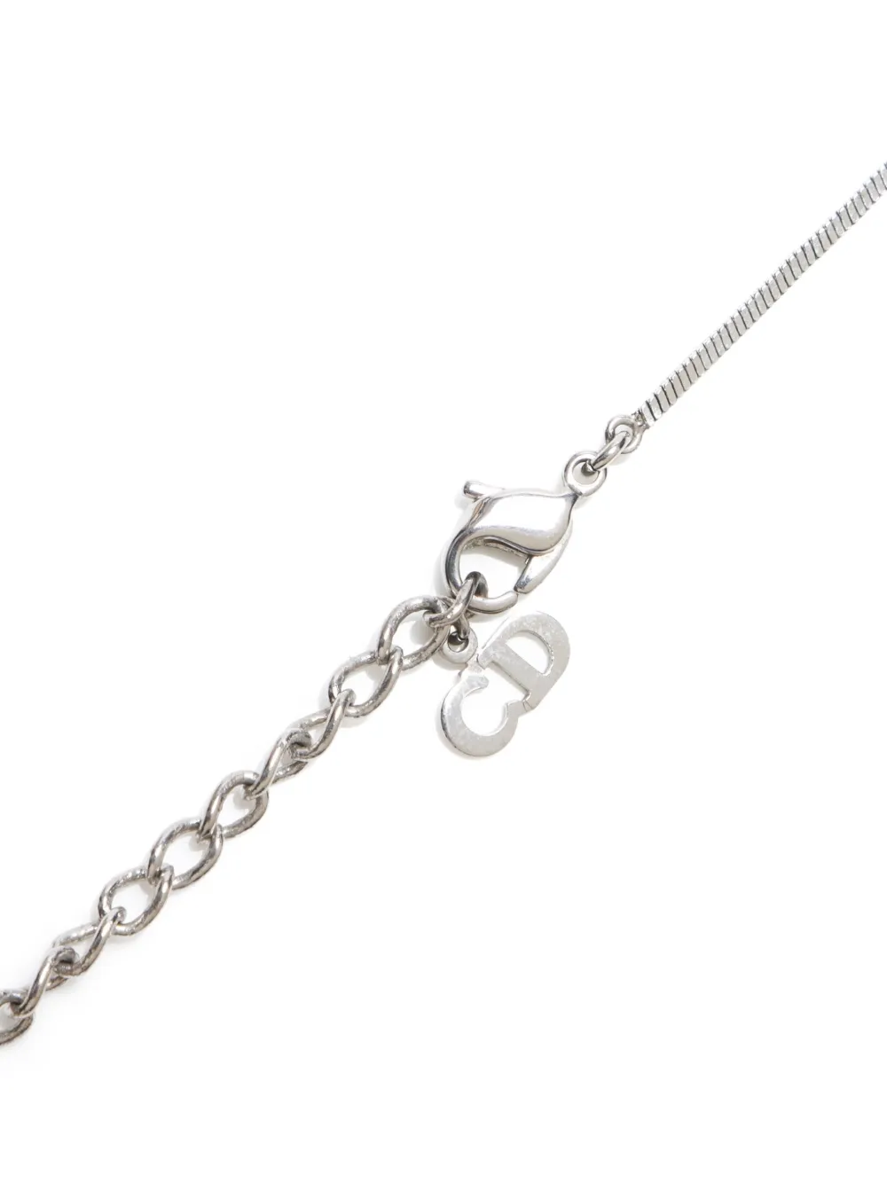Pre-owned Dior 2000s Trotter-charm Necklace In 银色