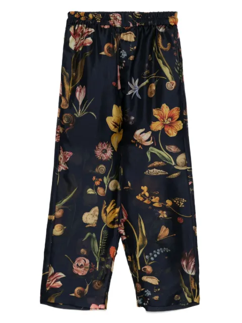 Biyan silk cropped  trousers