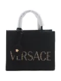 Versace Pre-Owned 2020-2024 logo canvas tote bag - Black