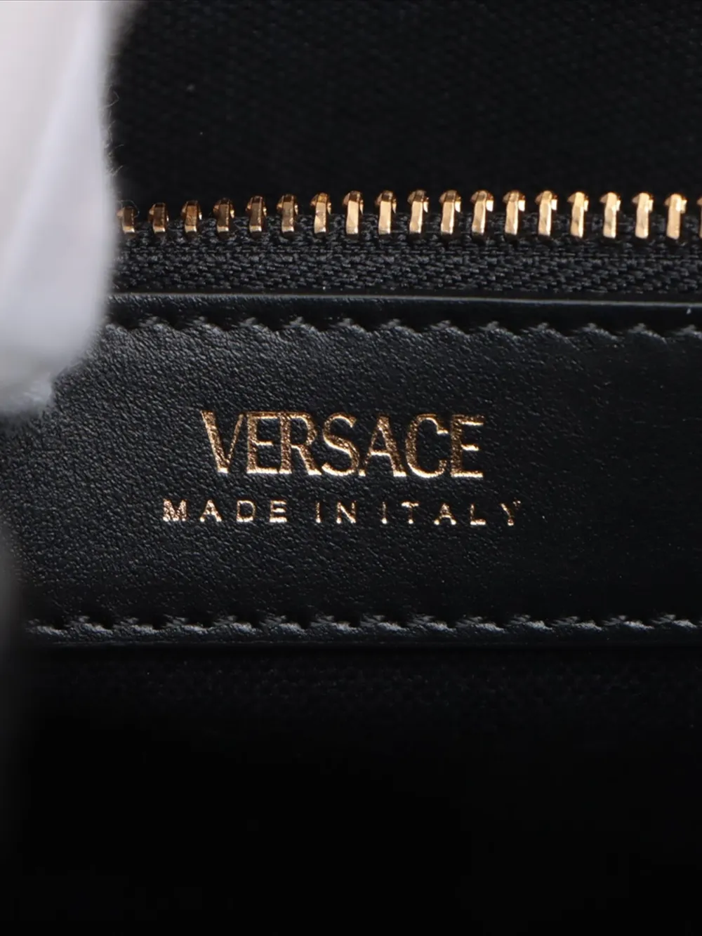 Pre-owned Versace 2020-2024 Logo Canvas Two-way Tote Bag In Black