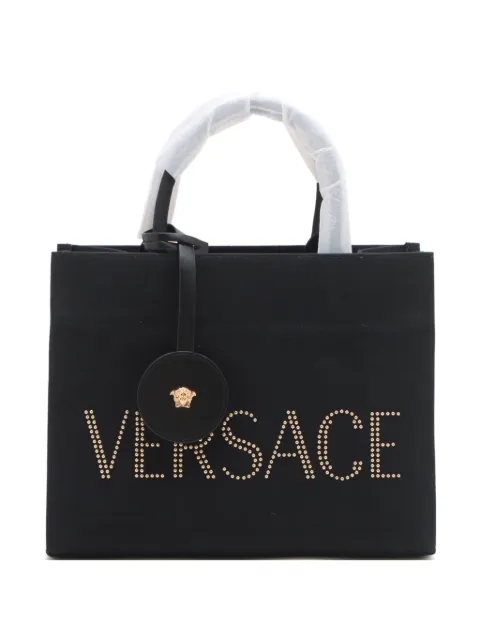 Versace Pre-Owned 2020-2024 Logo Canvas Two-Way tote bag