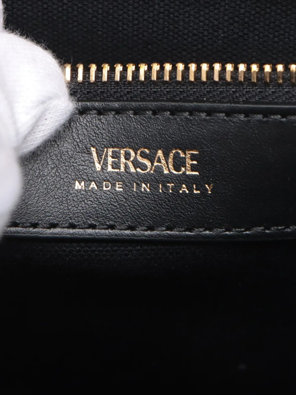 Pre-owned Versace 2020-2024 Logo Canvas Two-way Tote Bag In Black