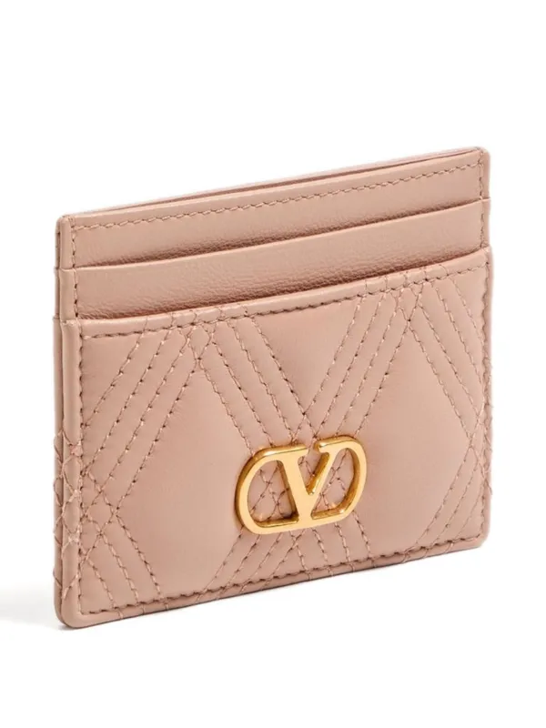 Valentino Garavani キルティ 67 カードケース | ピンク | FARFETCH JP