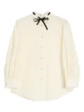 Valentino Garavani embroidered button-up shirt - Neutrals