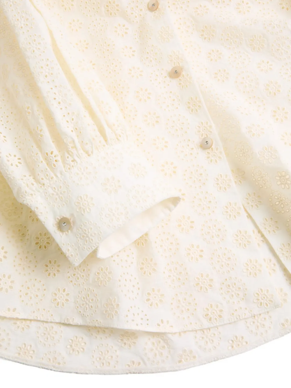 Valentino Garavani blouse met borduurwerk Beige