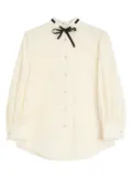 Valentino Garavani embroidered button-up shirt - Neutrals
