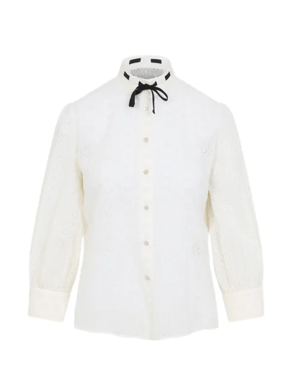 Valentino Garavani Daisy Sangallo Shirt in Neutrals