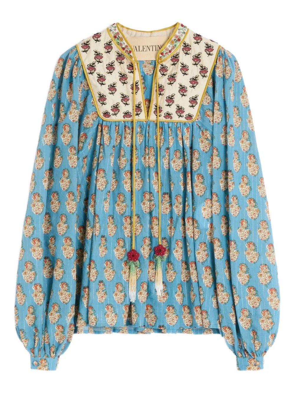 Valentino Garavani Blouse met borduurwerk Blauw