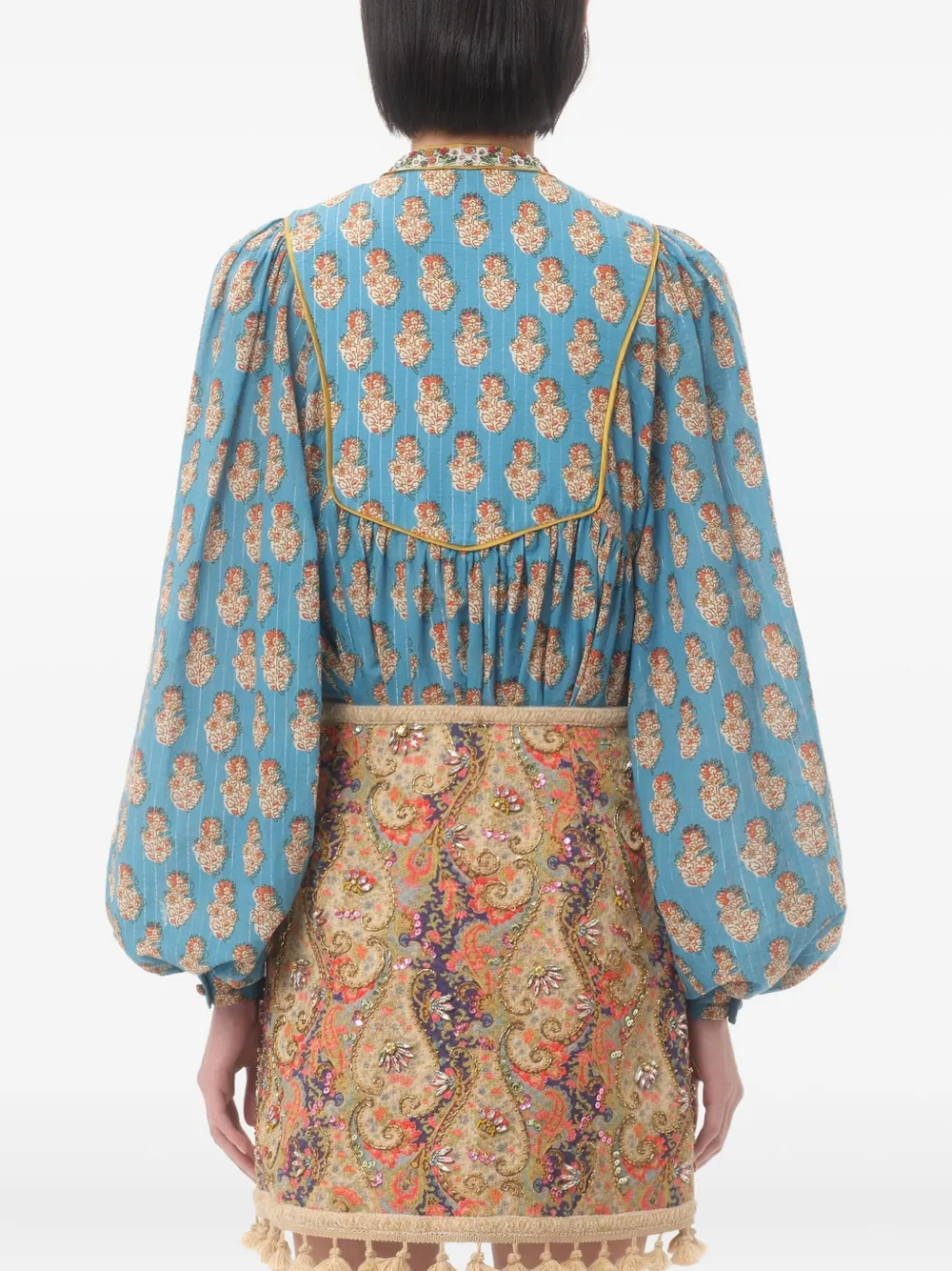 Valentino Garavani Blouse met borduurwerk Blauw