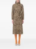 Valentino Garavani leopard print belted coat - Brown