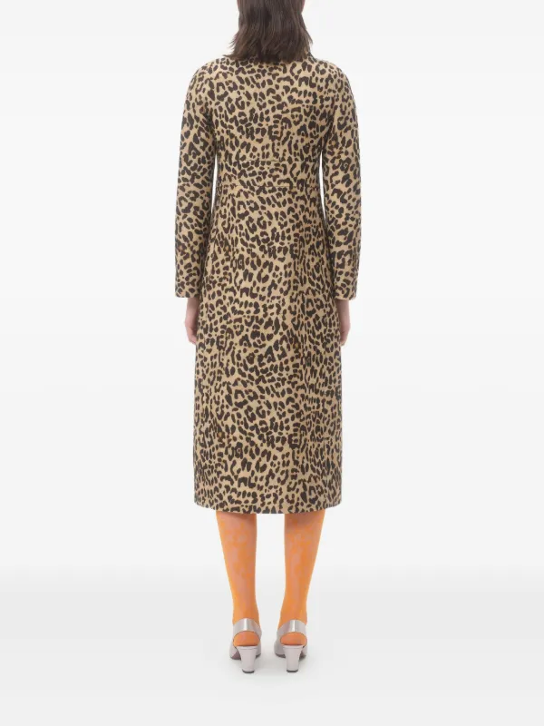 Valentino Garavani leopard-print Belted Coat | Neutrals | FARFETCH
