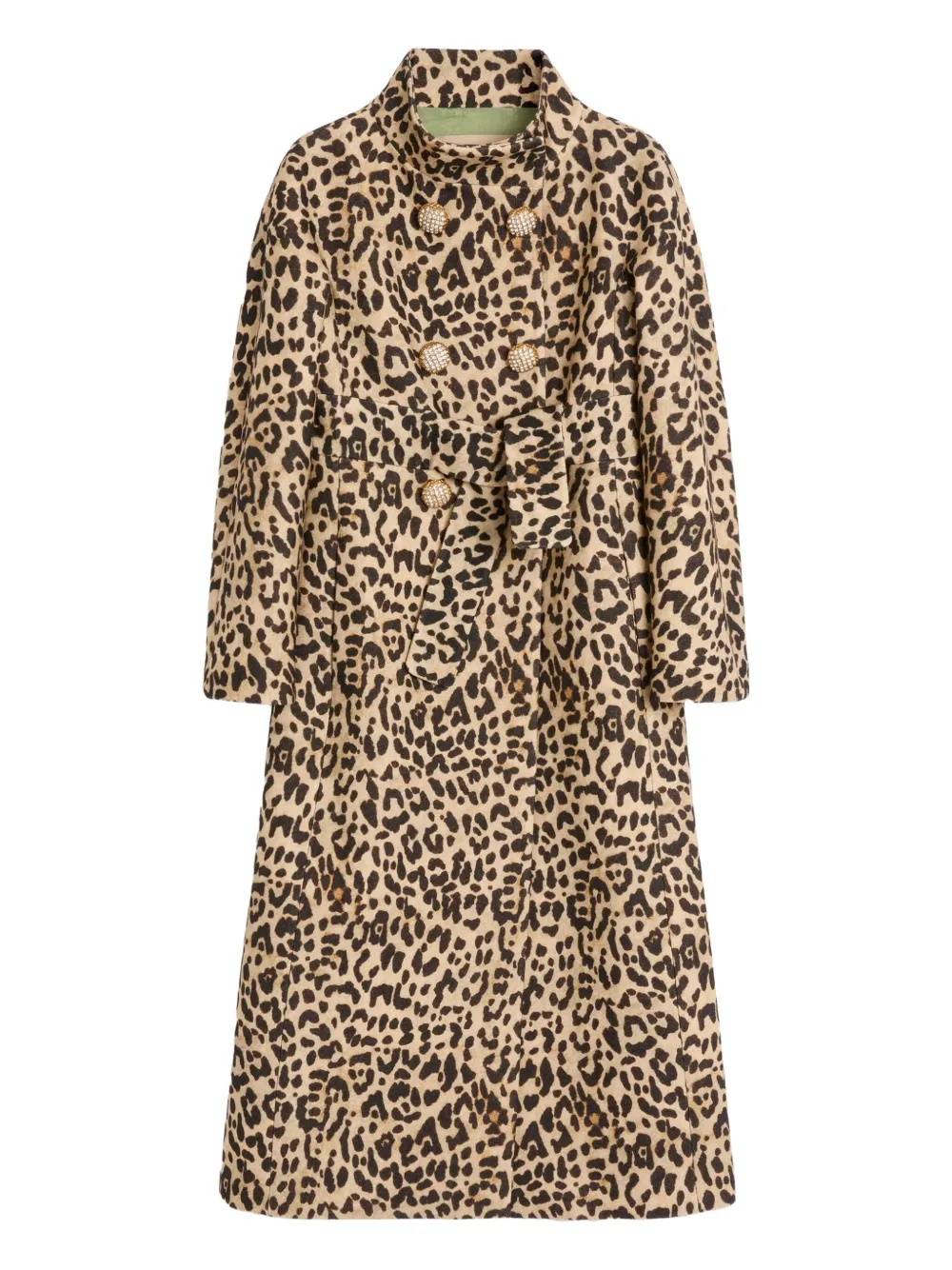 Valentino Garavani レオパード ベルテッド コート - ニュートラル Valentino Garavani レオパード ベルテッド コート - ニュートラル