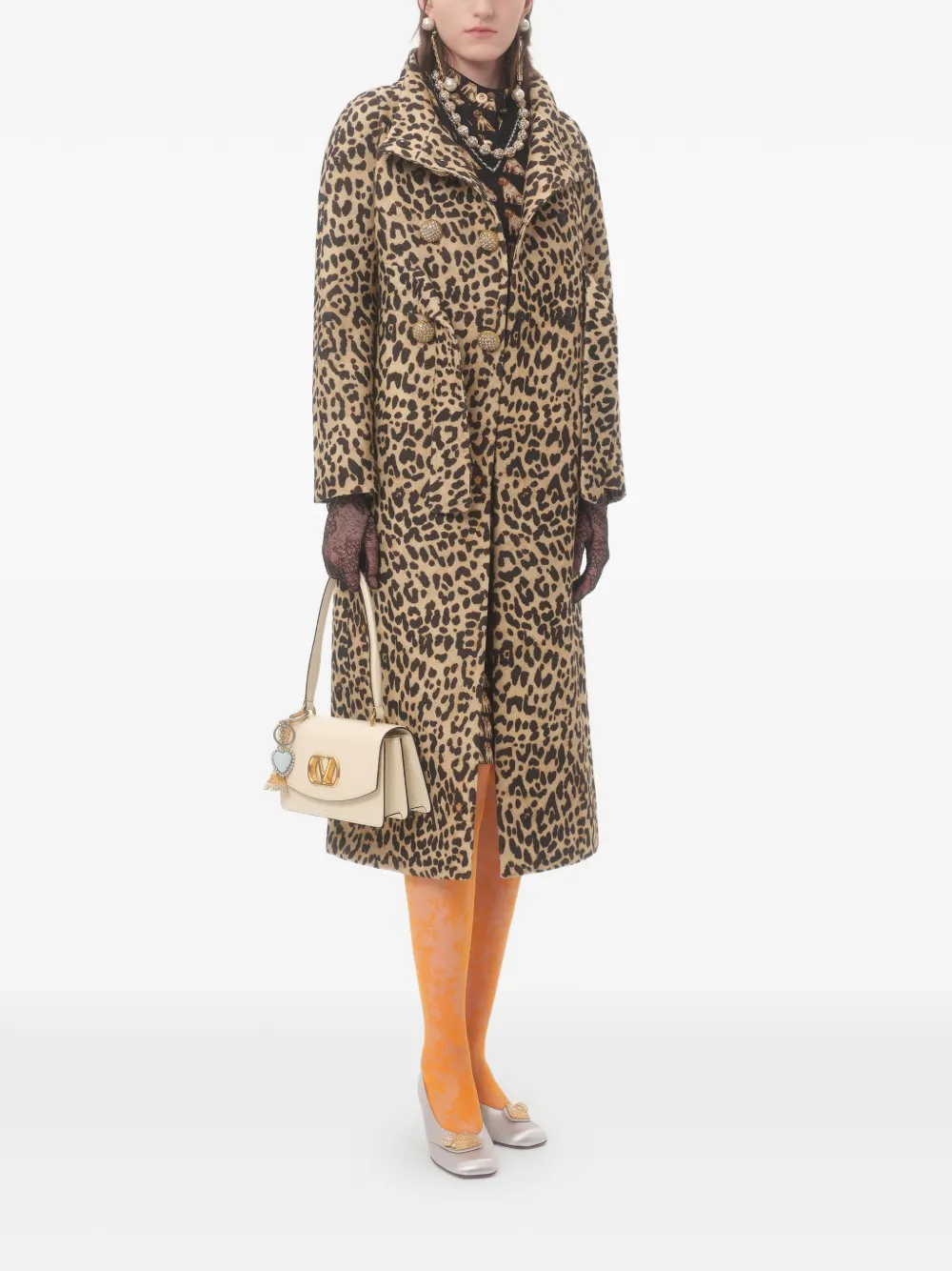 Valentino Garavani Cloth Coat In Animalier Print | Neutrals | FARFETCH
