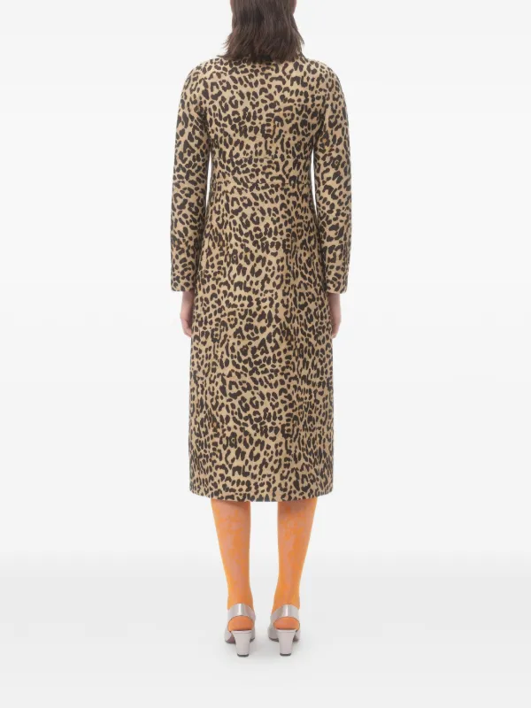 Valentino Garavani Cloth Coat In Animalier Print | Neutrals | FARFETCH