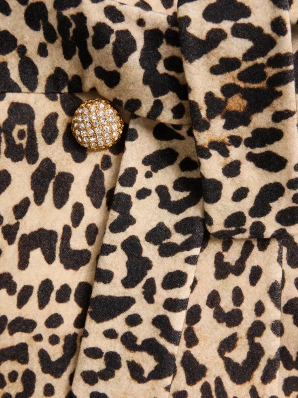 Valentino Garavani Cloth Coat In Animalier Print | Neutrals | FARFETCH