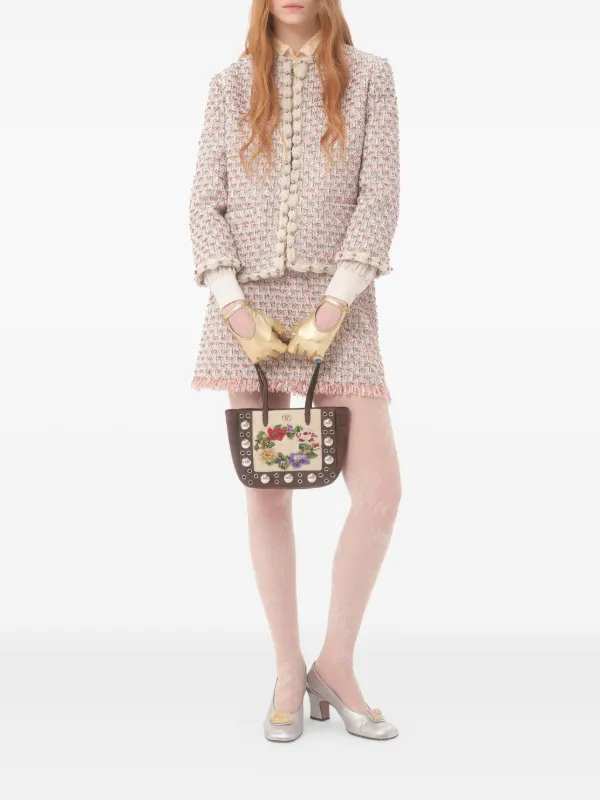 strapless open back dress Valentino // Tweed Panelled Dress – VSP Consignment main image 0