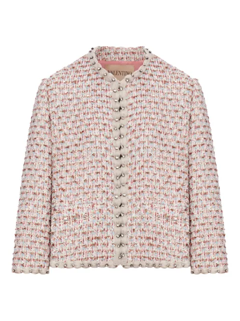 Valentino Garavani Ribbon embroidered tweed jacket